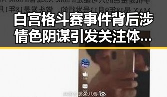 白宫格斗赛事件背后涉情色阴谋引发关注体育校外培训新白名单